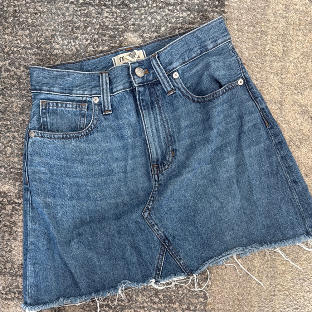 Madewell Blue A-Line Mini Skirt Casual SZ25